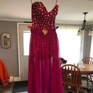 Detachable, two piece prom dress